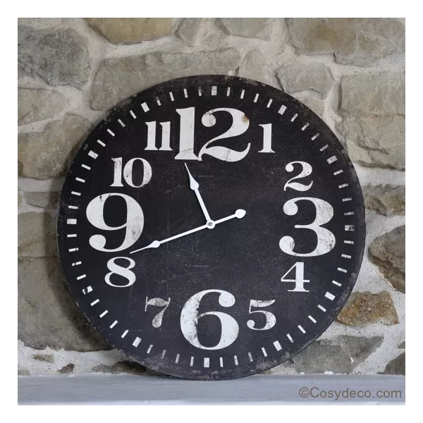Horloge Noire Antic Line