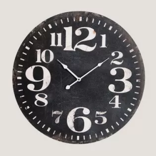 Horloge Noire Antic Line création