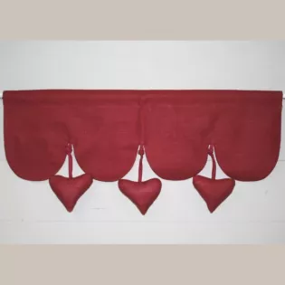 Cantonniere Rouge Coeurs