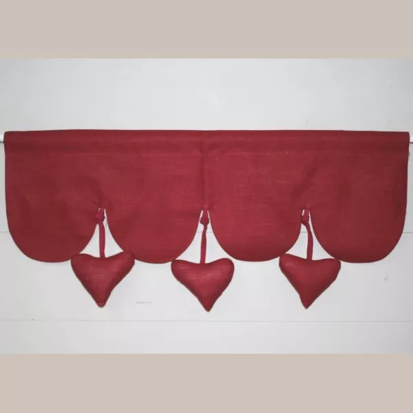 Cantonniere Rouge Coeurs