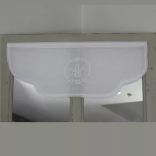 Cantonnière Lin Blanc Déco de Charme, Boutique Cosy Déco.