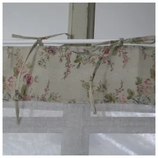 Brise-Bise Rideau Fleurs Romantiques