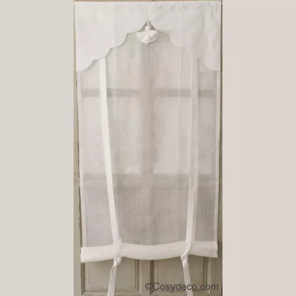 Store décor pompon réglable en hauteur Largeur 45 cm