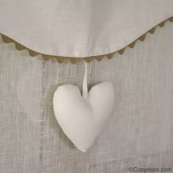 Brise-Bise Croquet et Coeur largeurs au choix