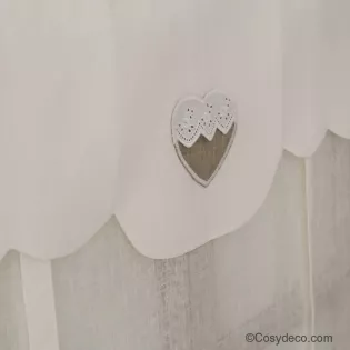 Store coeur dentelle brodé décoration