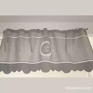 Cantonniere Grise 140cm