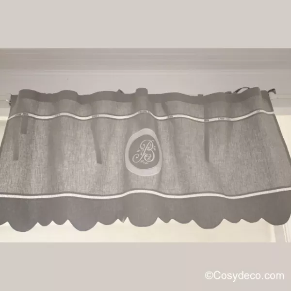 Cantonniere Grise 140cm