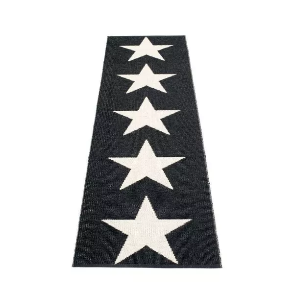 Pappelina Tapis Plastique Tressé Viggo noir