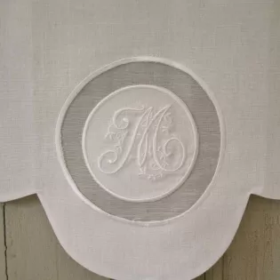 Cantonniere Monogramme romantique Sur-Mesure