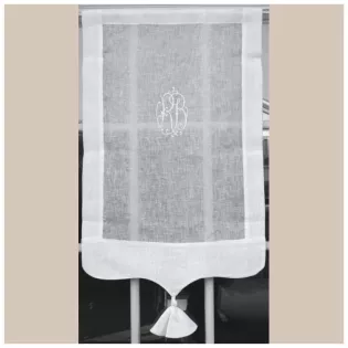 Brise-bise Lin Monogramme Dimensions au choix