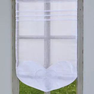 Brise-Bise Coeur Broderie Romantique
