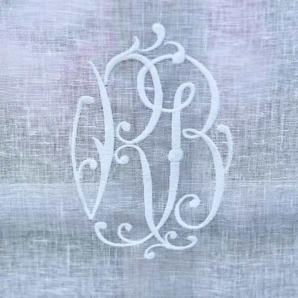 Brise-bise Lin Monogramme Dimensions au choix