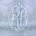 Brise-bise Lin Monogramme Dimensions au choix