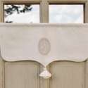 Cantonniere Ecusson Gris Brodé Monogramme