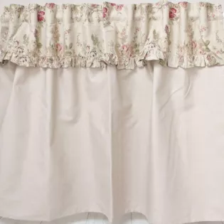 Rideau sous-evier beige fleuri style Anglais