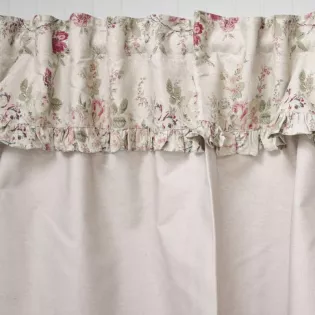Rideau sous-evier beige fleuri style Anglais