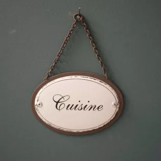 Plaque de Porte Cuisine brocante vintage