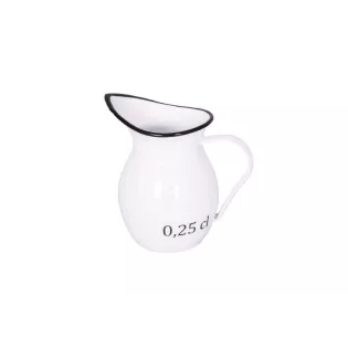Pichet broc à eau emaillé blanc