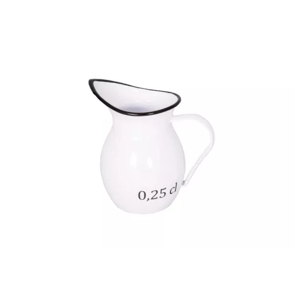 Pichet broc à eau emaillé blanc