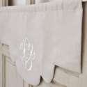 Cantonnière Charme Gris deco Monogramme