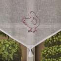 Rideau Brise-bise Cuisine Motif Poule Rouge