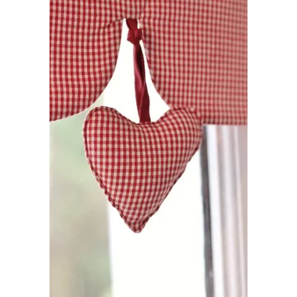 cantonniere coeurs vichy  style campagne