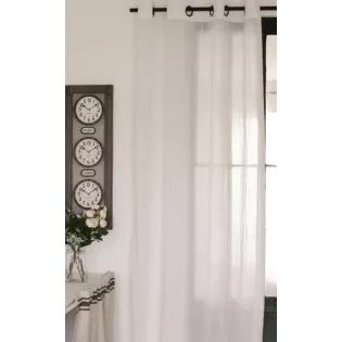 rideau voilage blanc oeillet style romantique