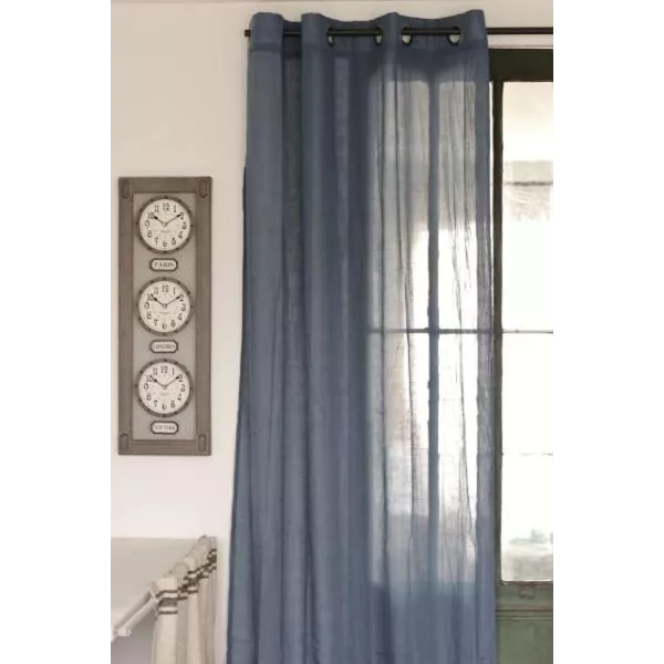 rideau voilage Bleu et oeillet Cosy