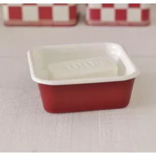 Porte savon cuisine rouge