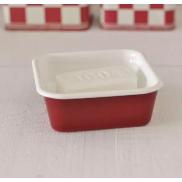 Porte savon cuisine rouge
