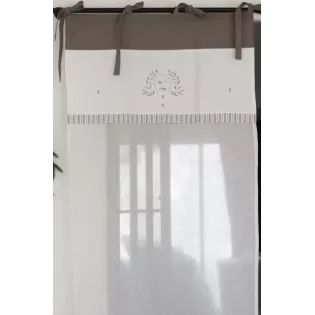Rideau Brise-vue Lin et Dentelle style Ancien
