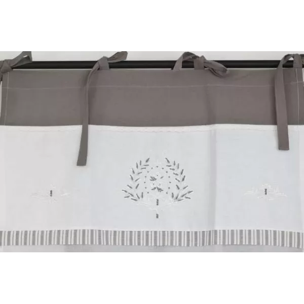 Rideau Brise-vue Lin et Dentelle style Ancien