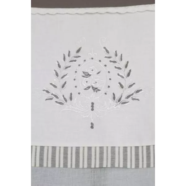 Rideau Brise-vue Lin et Dentelle style Ancien