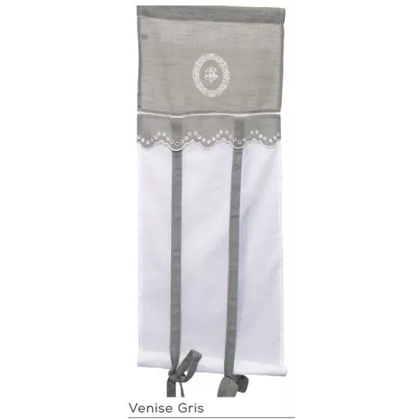 Store broderie grise charme deco