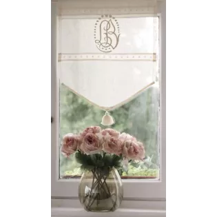 Petit rideau Broderie Monogramme