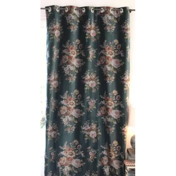 Rideau Velours Fleurs Cosy