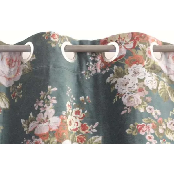 Rideau Velours Fleurs Cosy