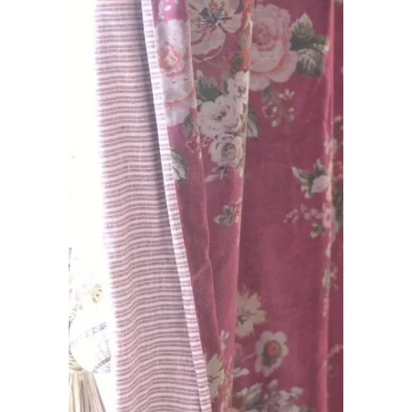 Rideau Velours Fleuris
