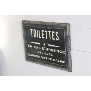 Plaque en Métal Décoration Toilettes
