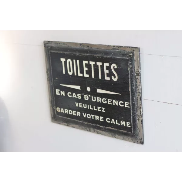 Plaque en Métal Décoration Toilettes