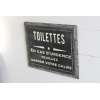 Plaque en Métal Décoration Toilettes
