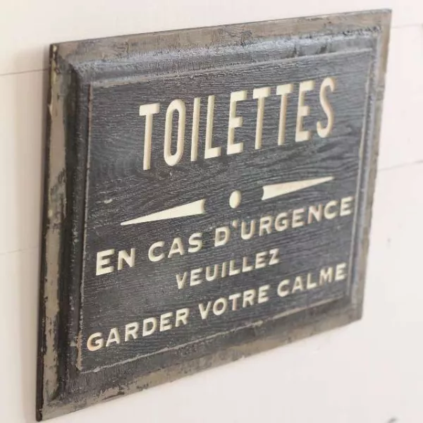 Plaque en Métal Décoration Toilettes