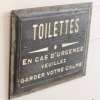 Plaque en Métal Décoration Toilettes