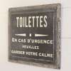 Plaque en Métal Décoration Toilettes