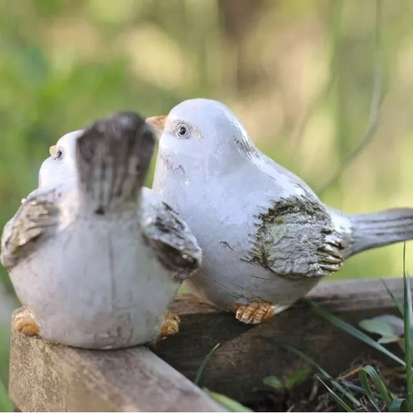 Oiseaux Résine Déco Jardin Ambiance campagne Romantique