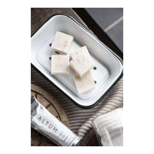 Porte Savon métal blanc retro chic