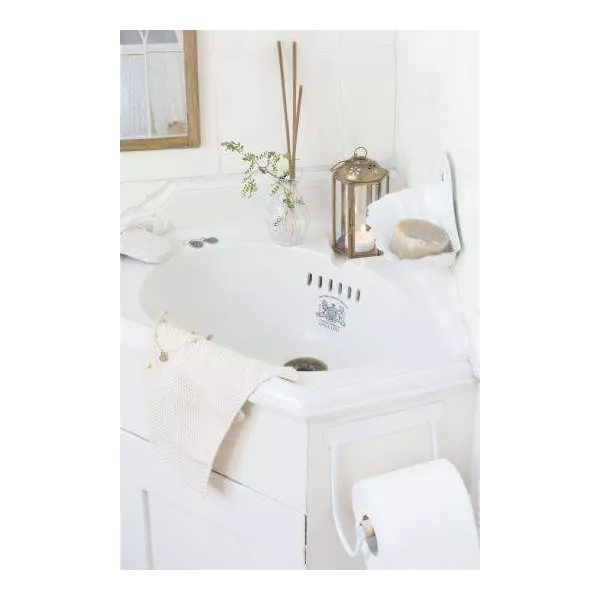Dérouleur Papier toilettes fer blanc