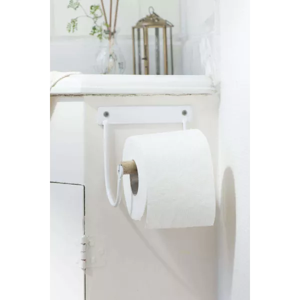 Dérouleur Papier toilettes fer blanc