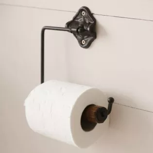 Dérouleur Fonte pour Papier Toilette Style Rétro