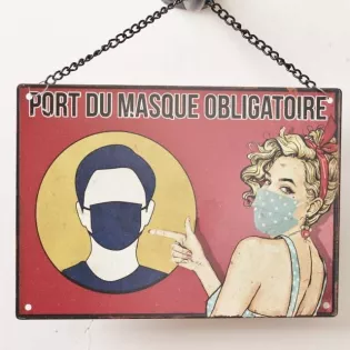plaque ouvert fermé retro deco